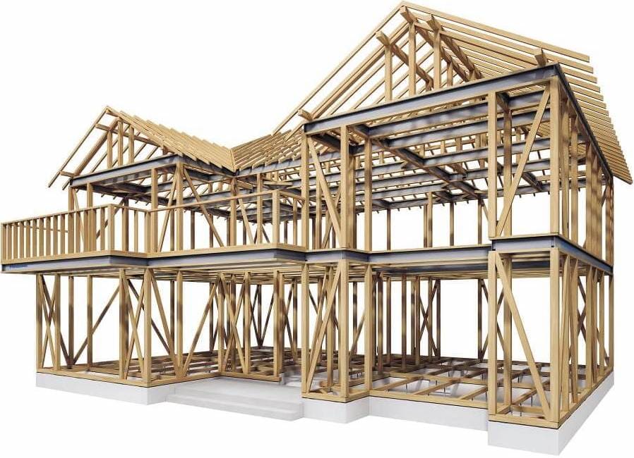 地震に強い木造住宅構造のイメージ