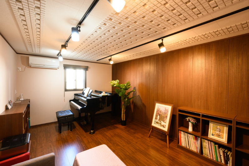 ピアノ室の防音性能と居住空間の快適性。<br/>思い描く『夢の住まい』が完成しました